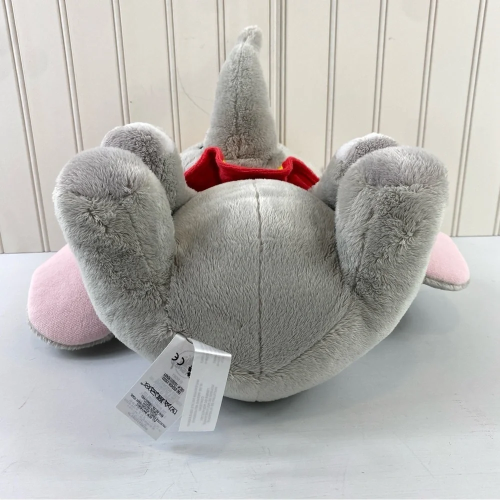 Disney Official Disney Parks Gray and Pink Elephant‎ Stuffed Animal 11”